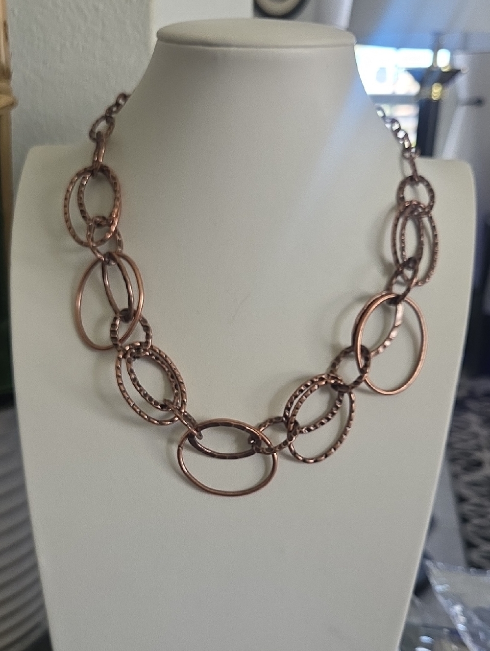 Paparazzi Bend Oval Backwards Copper Necklace NWT